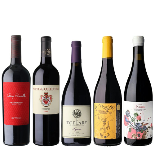 【単品購入よりお得！】コクうま赤ワイン 5種 お試しセット カベルネ/メルロー/シラー/カリニャン/ガルナッチャ